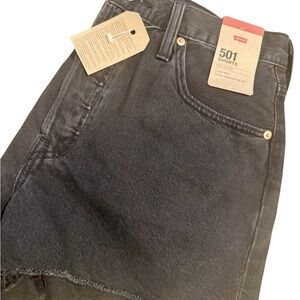 Levi's 501 High-Rise Black Denim Jean Shorts
